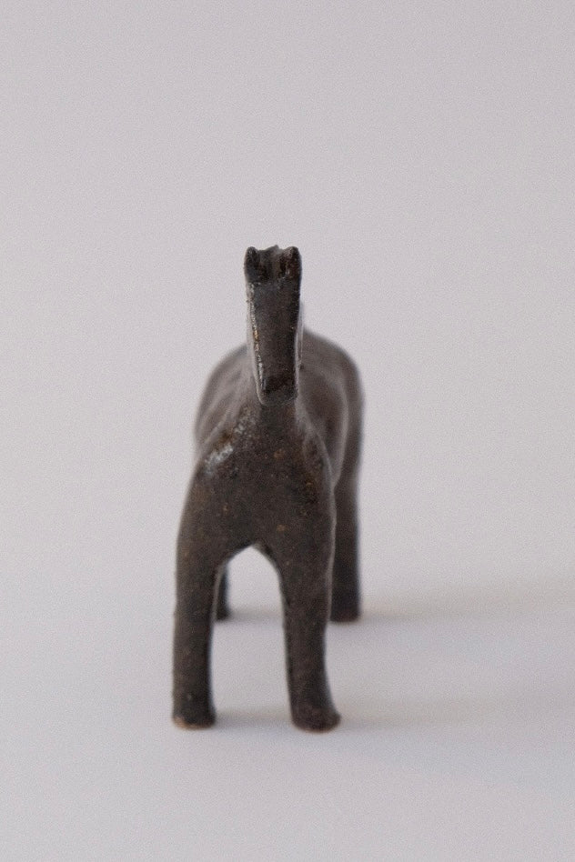 Horse Candle Holder - Deep Brown