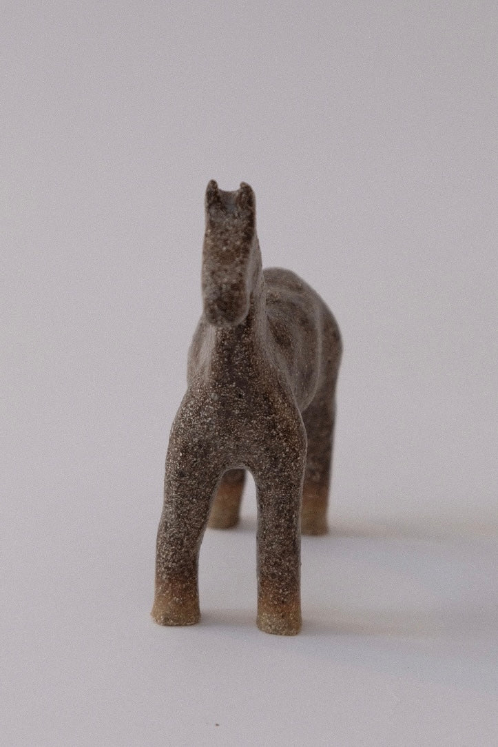 Horse Candle Holder - Light Matt Brown